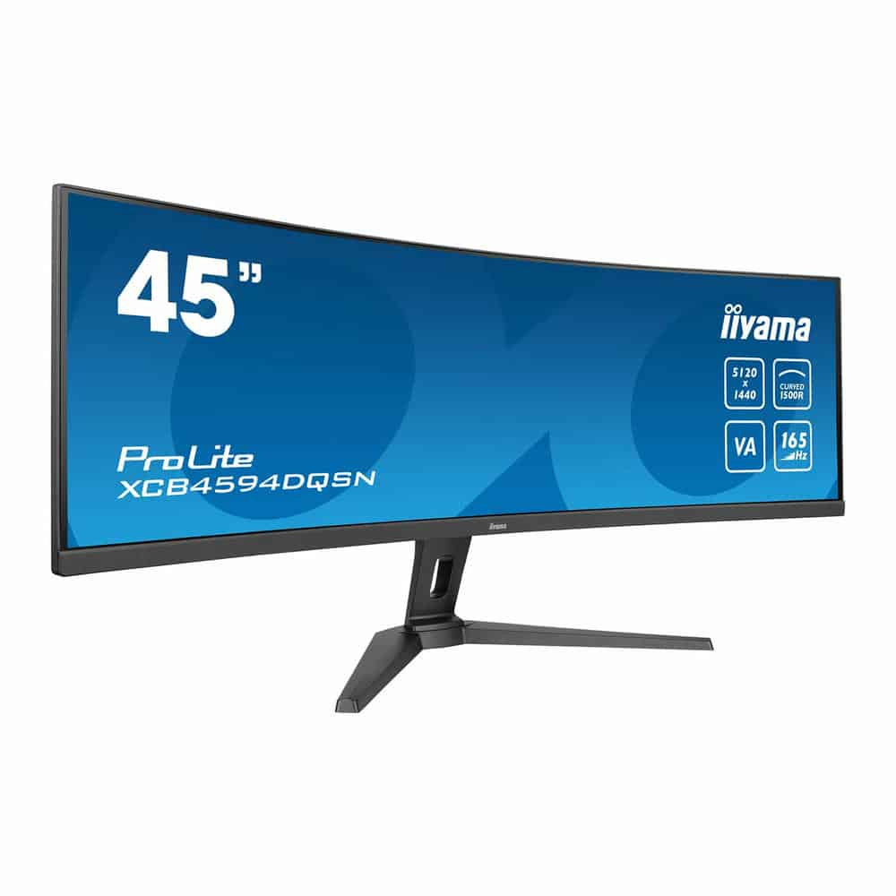 (image for) iiyama Prolite 45" Ultra-Wide 32:9 Quad QHD 165Hz Adaptive Sync Curved VA Monitor USB-C Dock